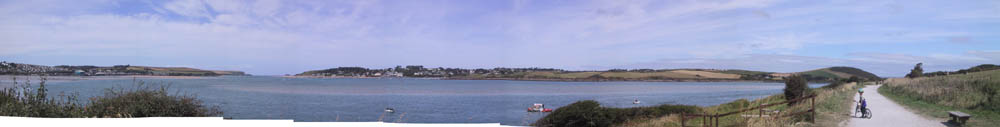 Looking from the Camel Trail across the estuary towards Rock